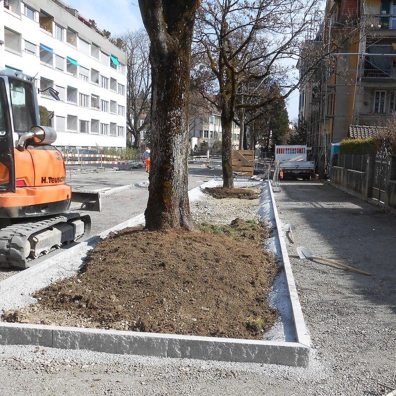 Sanierung Neufeldstrasse, 1. Teil (Werkleitungen) / 2. Teil (Strassenbau)