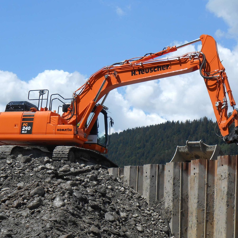 Wasserversorgung Grundwasserpumpwerk Flugplatz, Erd- und Bauarbeiten innerhalb Flugplatzareal