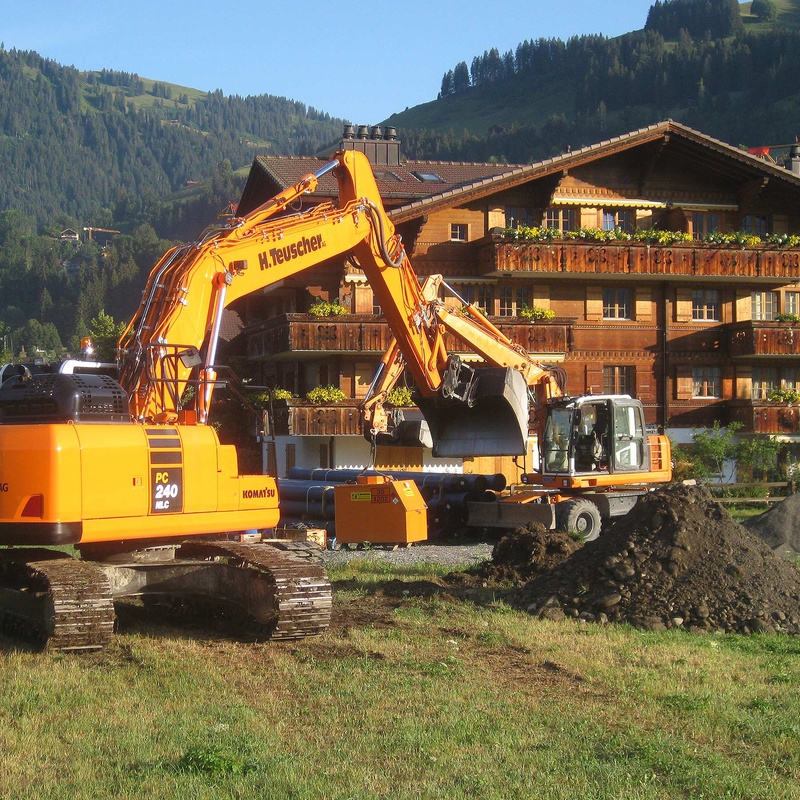 Wasserversorgung Grundwasserpumpwerk Flugplatz, Bauarbeiten ausserhalb Flugplatzareal