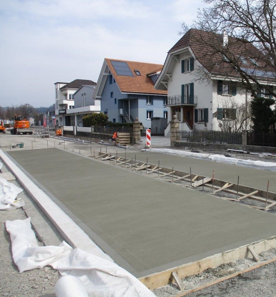 Baufortschritt Busbetonplatte